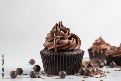 Chocolate cupcake. Generate Ai