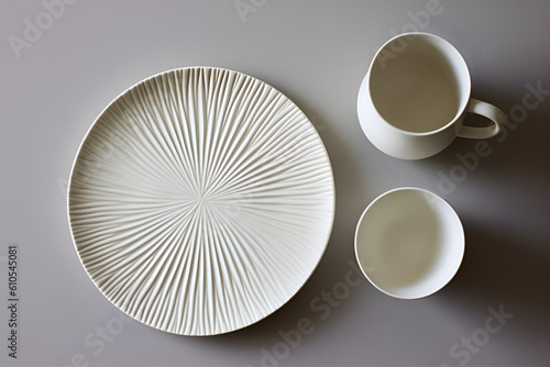 tableware on the table 