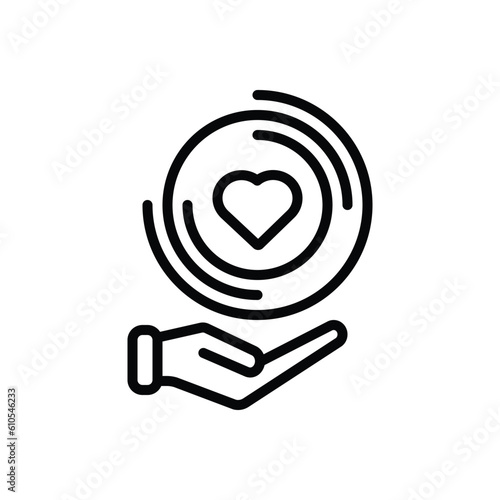 Black line icon for provide 