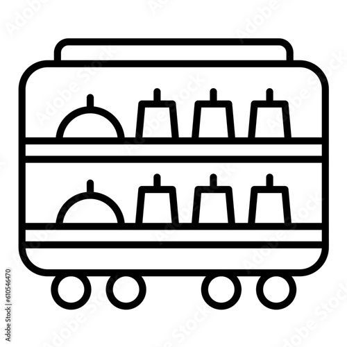 Airplane Food Trolley Icon