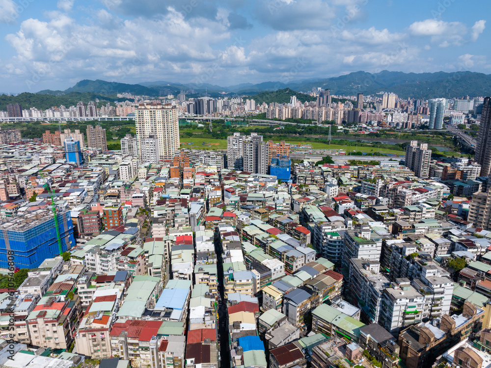 Obraz premium Top view of Taipei city