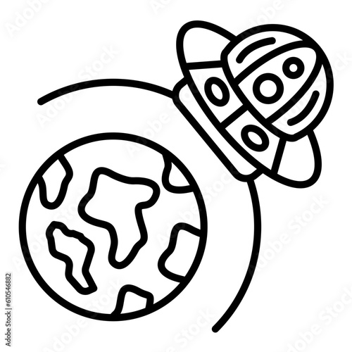 UFO Earth Icon