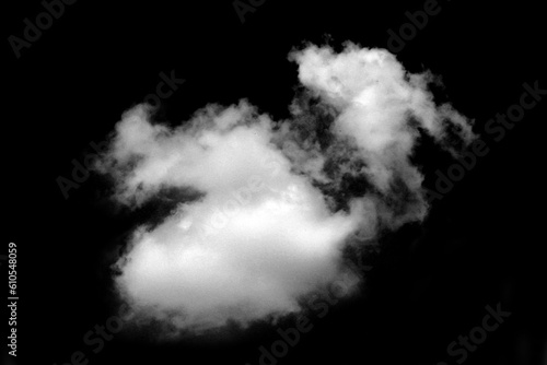 White clouds isolated on black background Clouds set on black