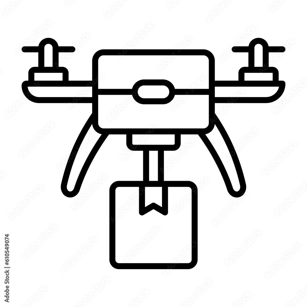 Obraz premium Drone Delivery Icon