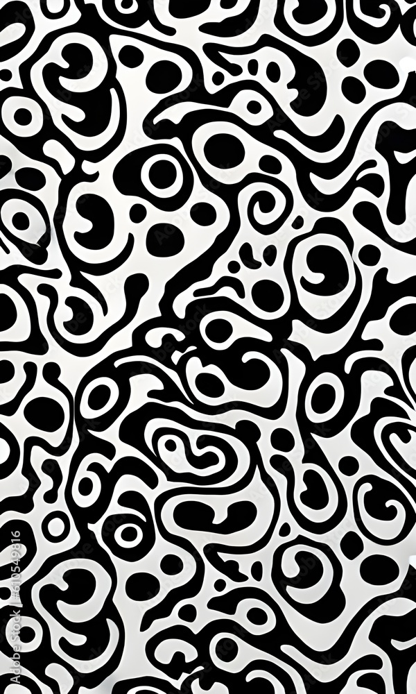 Abstract black & white seamless pattern Abstract black & white seamless pattern