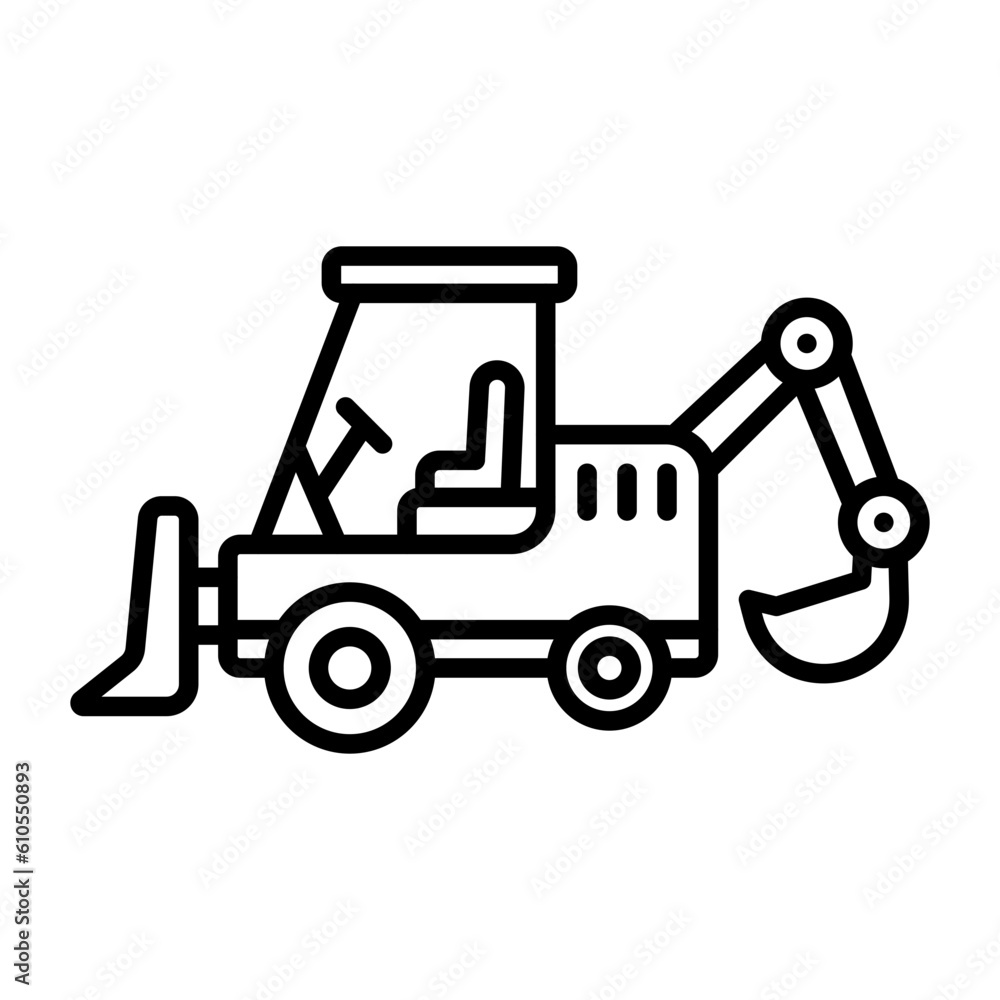 Naklejka premium Backhoe Icon