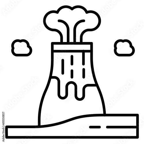 Volcano Landscape Icon