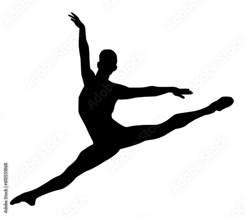 outline of a dancer in a ballet jump gran jet