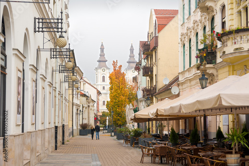 Street in old town of Miskolc