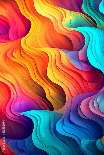vibrant and colorful abstract background image depicting swirling patterns and shapes, perfect for a 16:9 widescreen desktop wallpaper