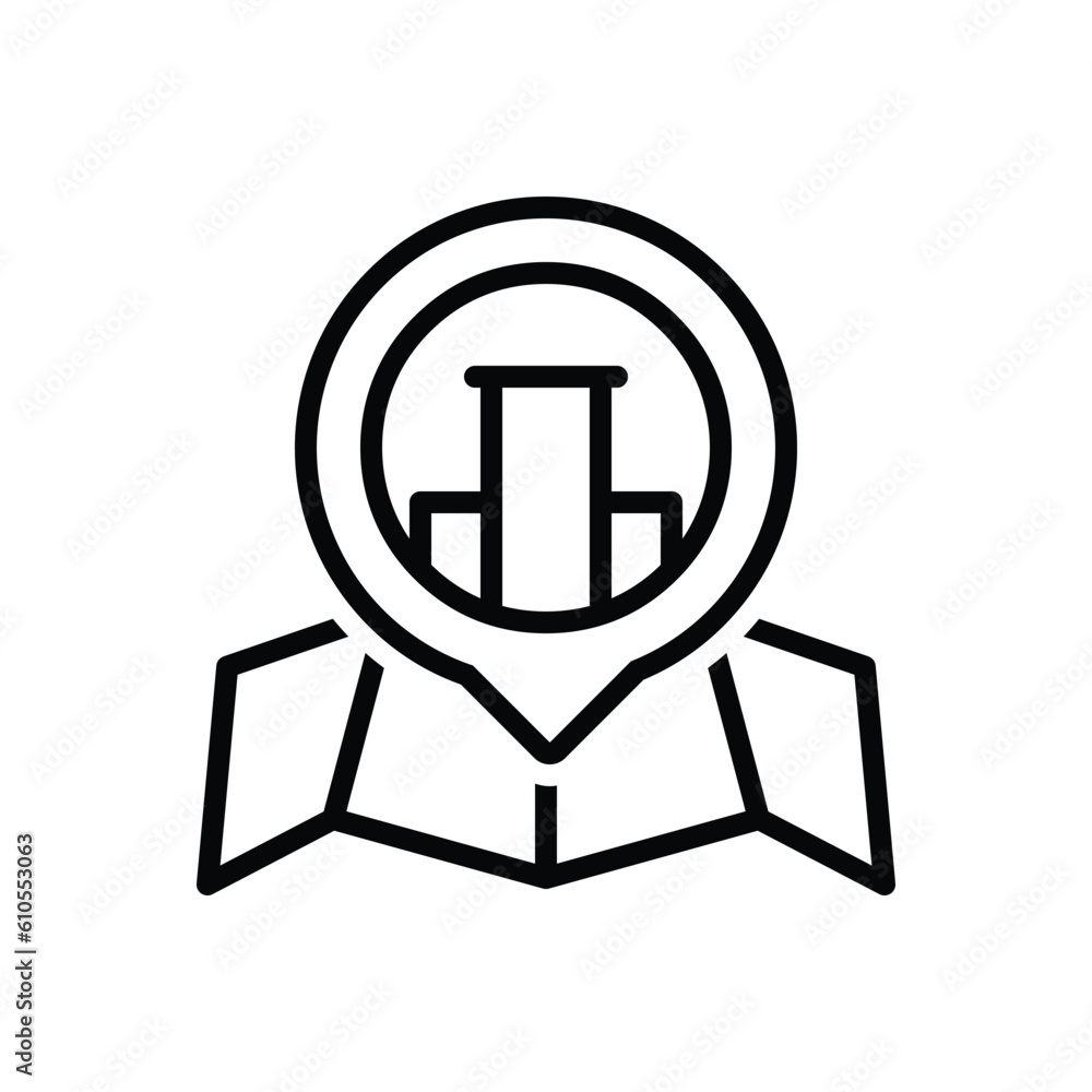 Black line icon for place Black line icon for place