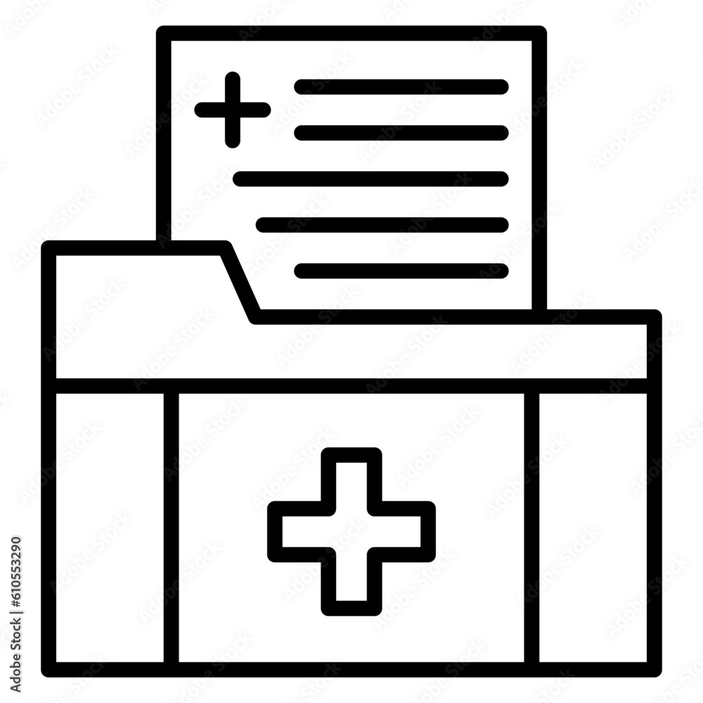 Obraz premium Medical File Icon