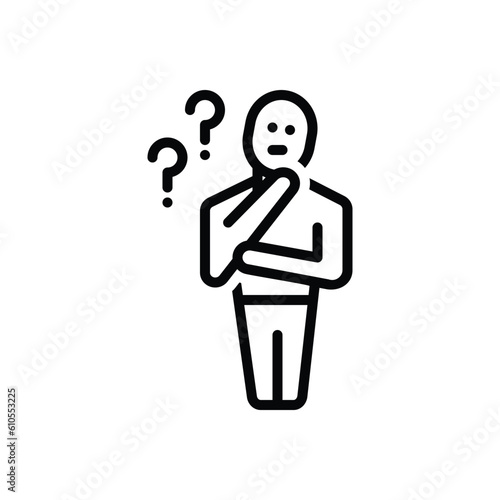 Black line icon for suppose 