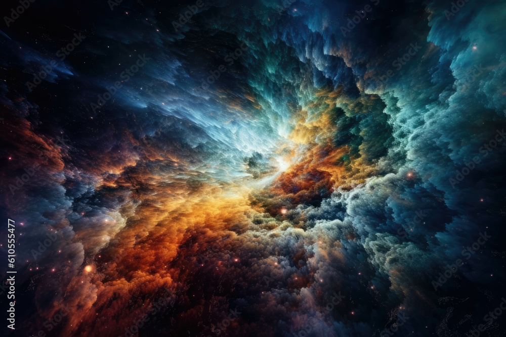 Cosmic art. The element of this image provided by NASA. Generative AI
