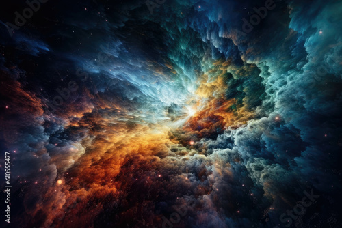 Cosmic art. The element of this image provided by NASA. Generative AI © Kateryna