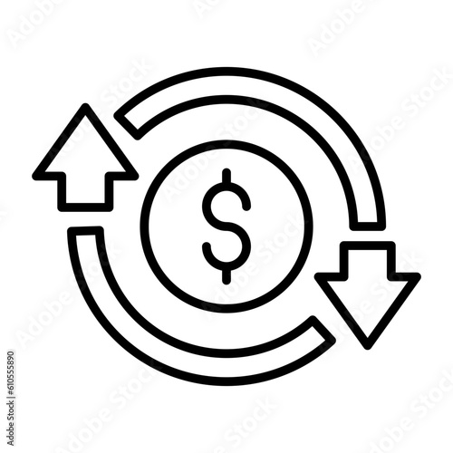 Increase and Decrease in Rate Icon