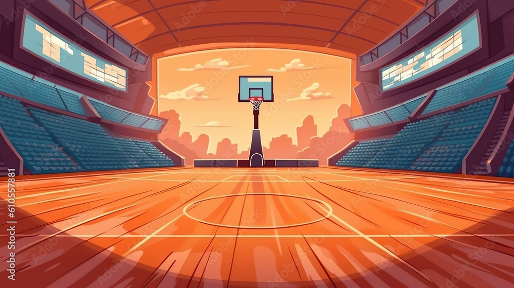 Abstract background stadium. Stadium at sunset through an evocative ...