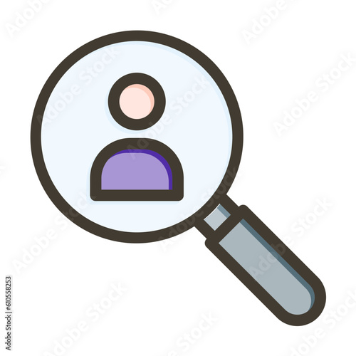 Anthropology Vector Thick Line Filled Colors Icon Design