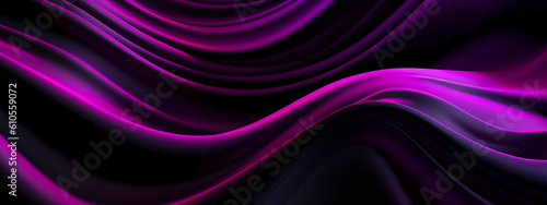 Wallpaper Mural abstract background with purple and black wavy lines. Generative AI Torontodigital.ca