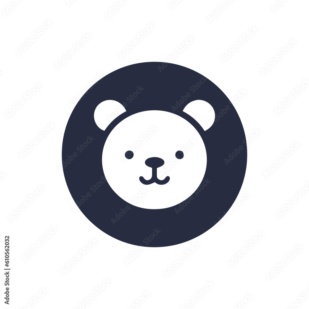 Fototapeta premium Teddy Bear face cartoon icon