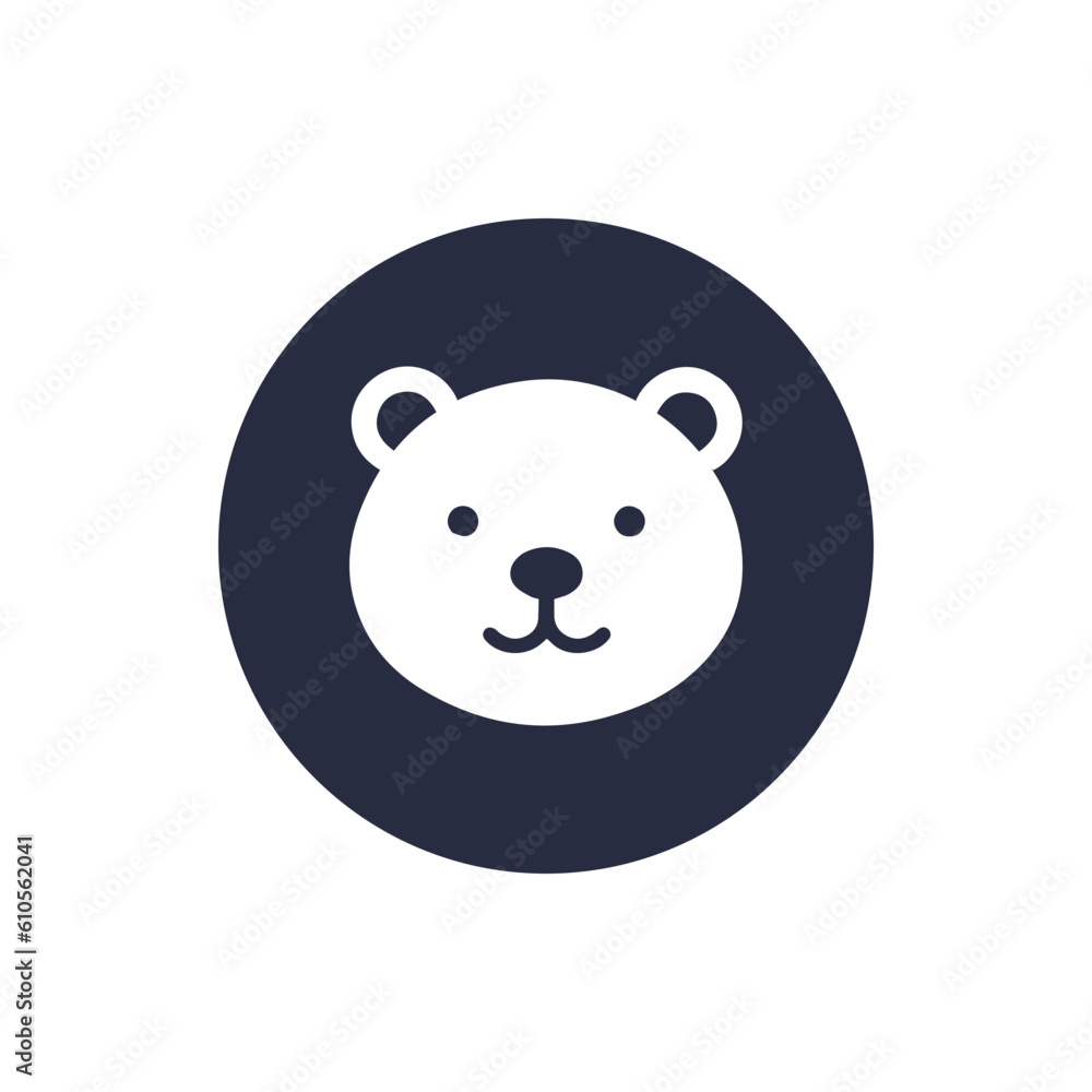 Fototapeta premium Teddy Bear face cartoon icon