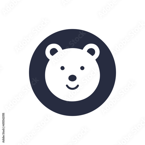 Teddy Bear face cartoon icon