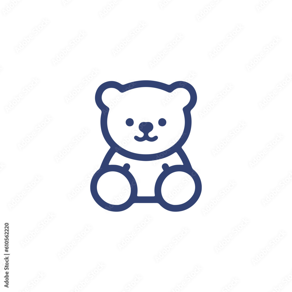 Teddy Bear cartoon line icon Teddy Bear cartoon line icon