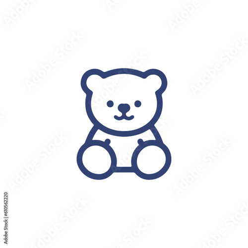 Teddy Bear cartoon line icon