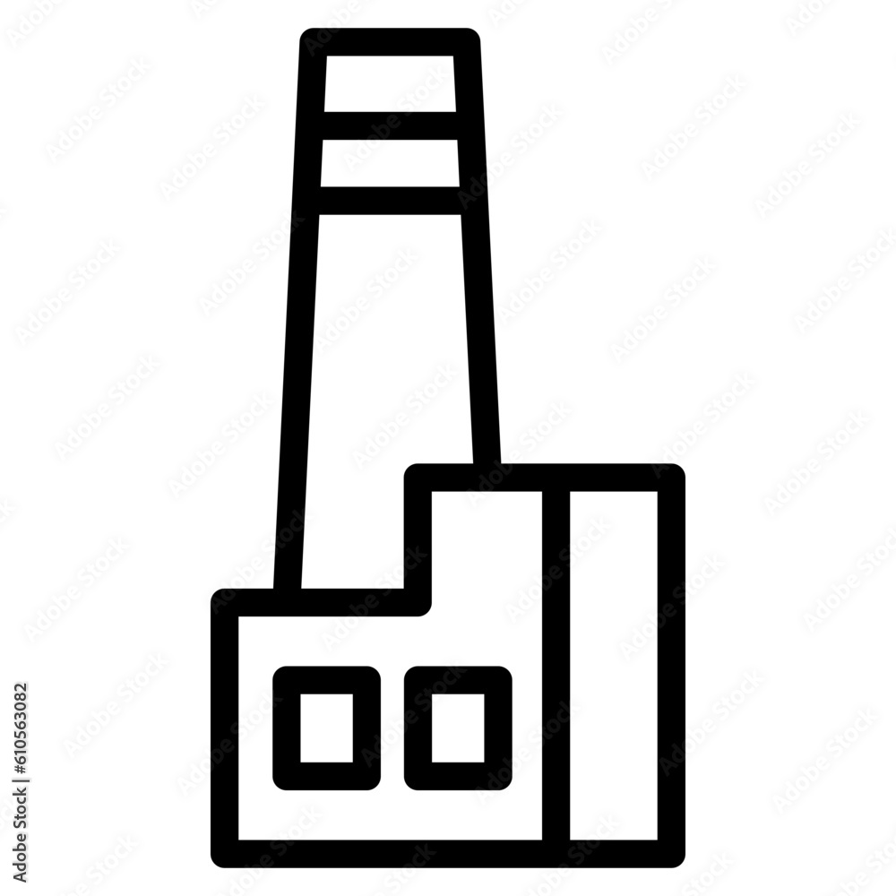 factory industrial building icon