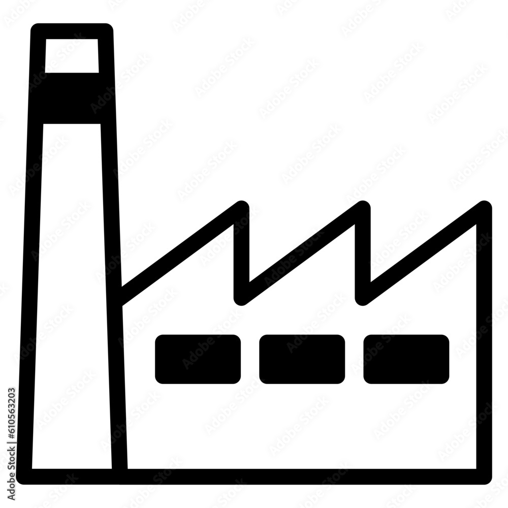 vector factory industrial building black fil icon vector factory industrial building black fil icon