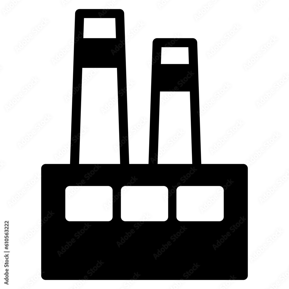 vector factory industrial building black fil icon vector factory industrial building black fil icon