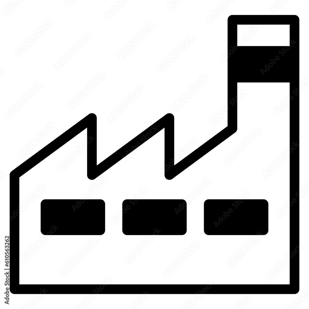 vector factory industrial building black fil icon vector factory industrial building black fil icon