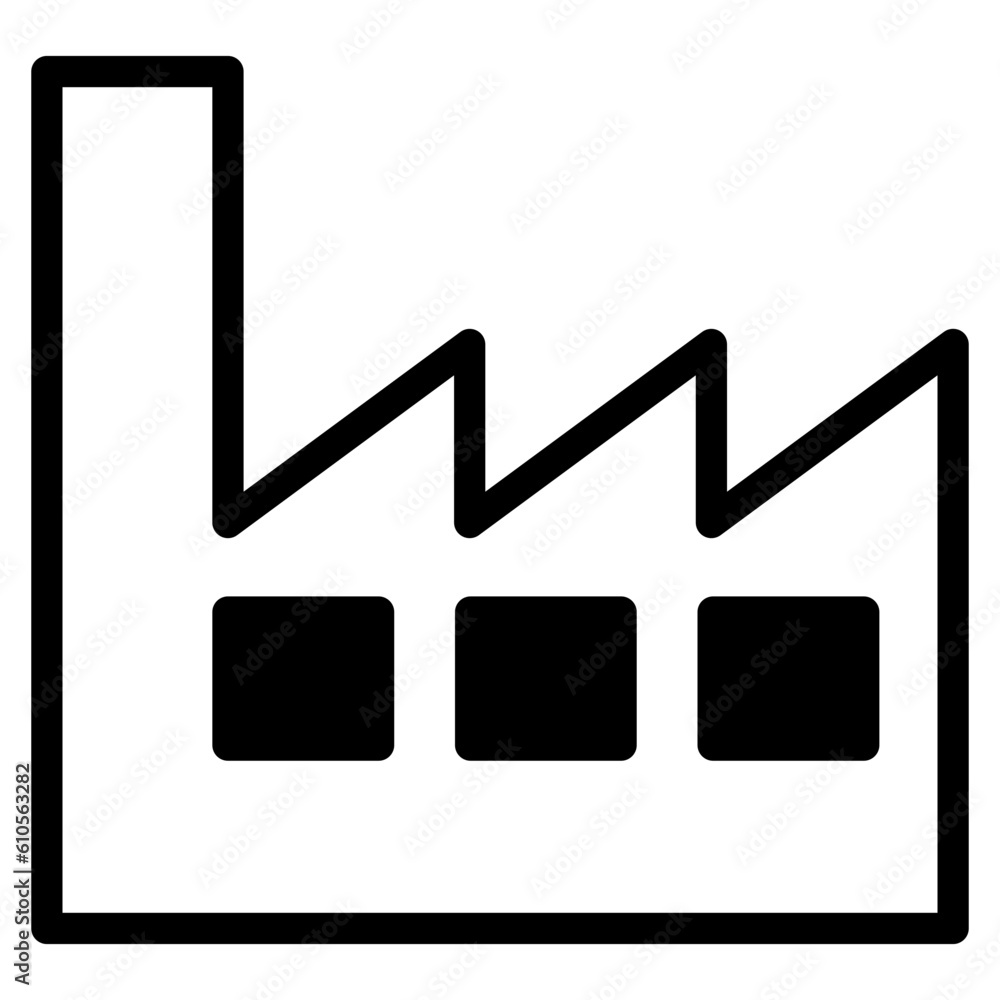 vector factory industrial building black fil icon vector factory industrial building black fil icon