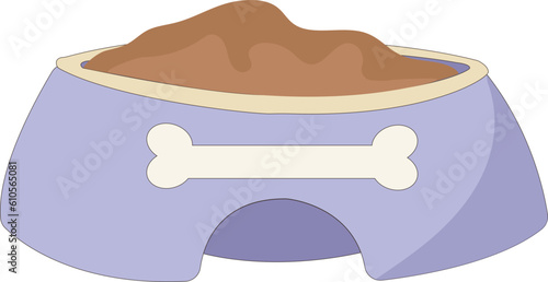 Pet food bowl icon feeder