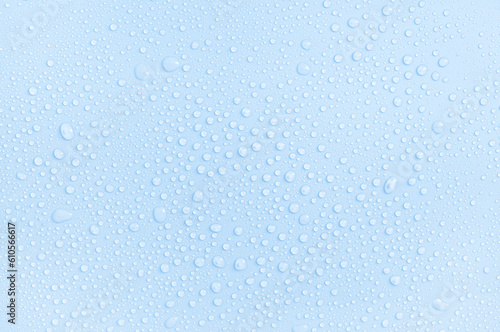 drops on a pastel blue background