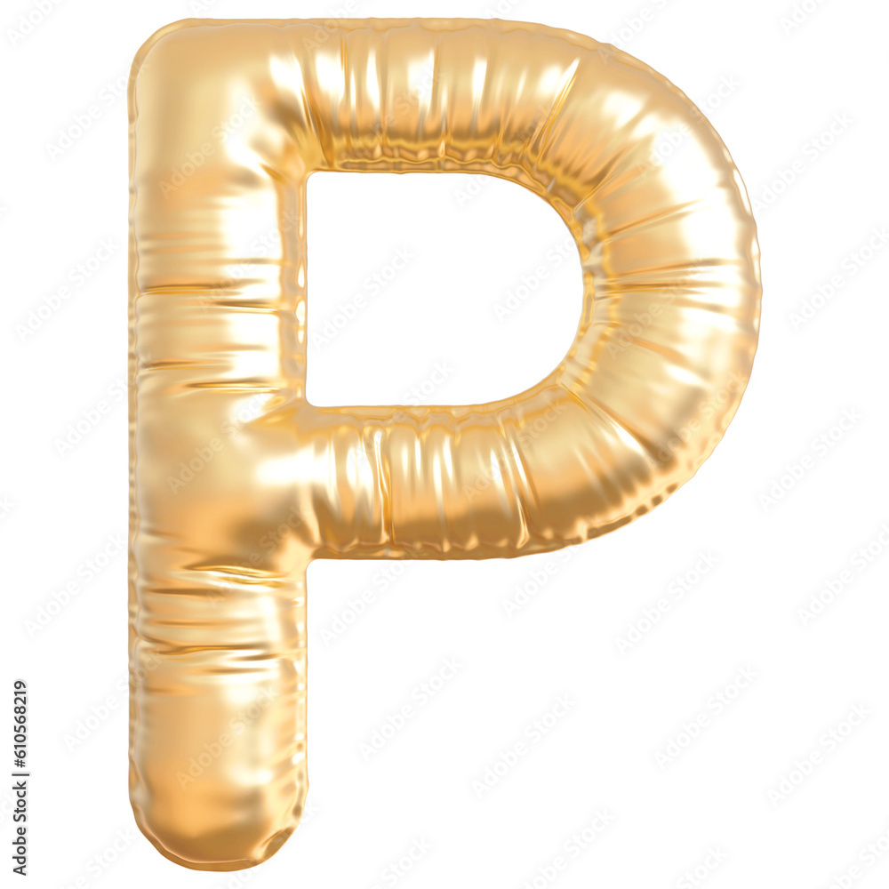 Balloon Letter P Golden