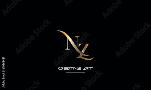ZN, NZ, Z, N abstract letters logo monogram