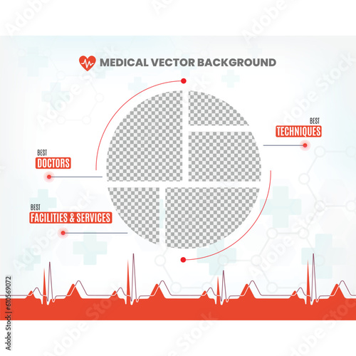 Medical banner collage template vector design background