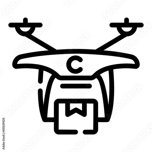 drone delivery Line Icon
