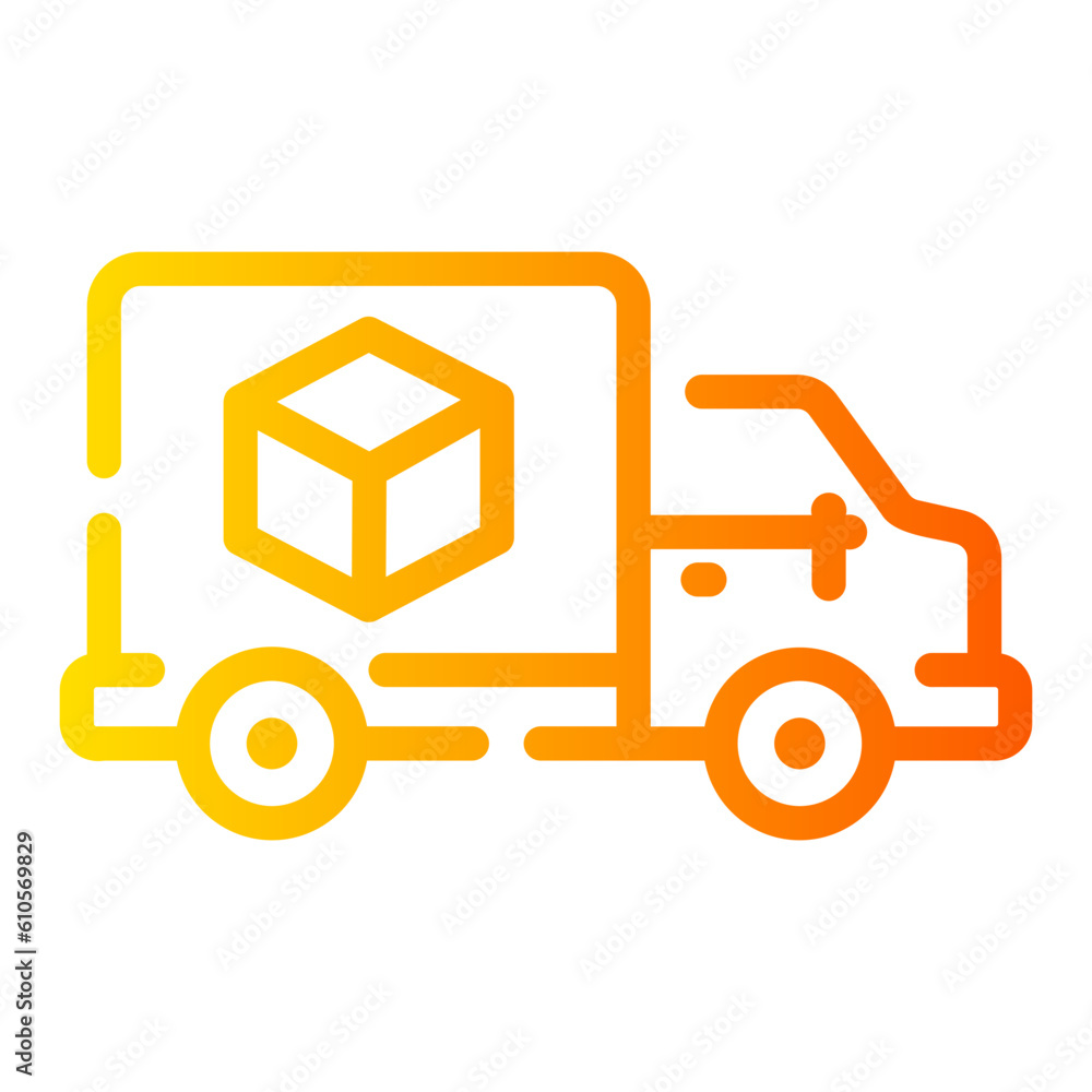 delivery truck Line Gradient Icon delivery truck Line Gradient Icon
