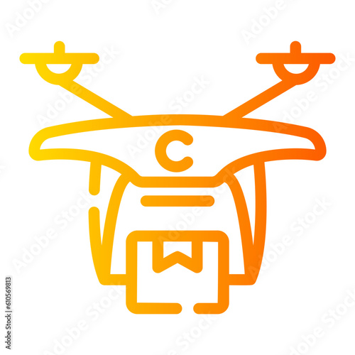 drone delivery Line Gradient Icon