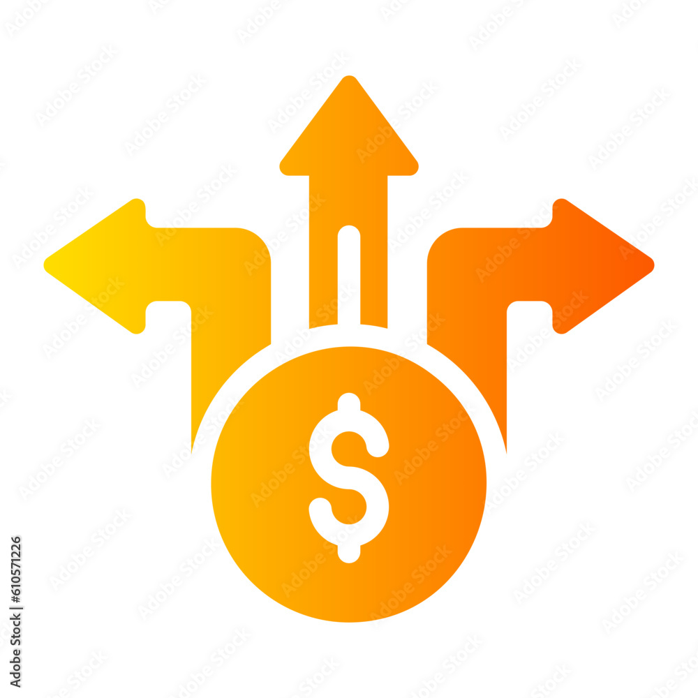 Obraz premium costs Gradient icon