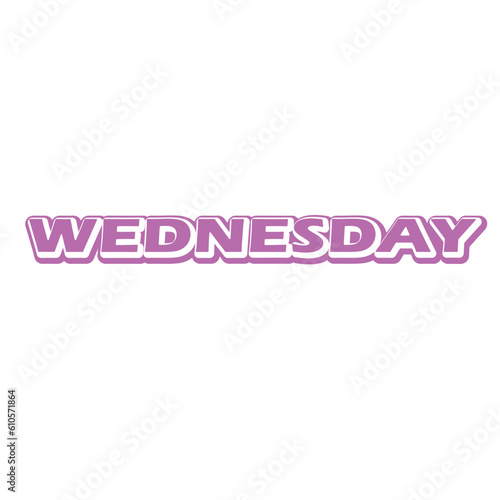 Days of the week. Wednesday word art silhouette