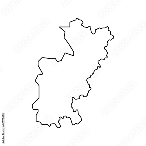 Gjilan district map, districts of Kosovo. Vector illustration.