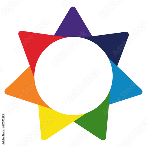 Free Download Star in rainbow colors - GFXLoad