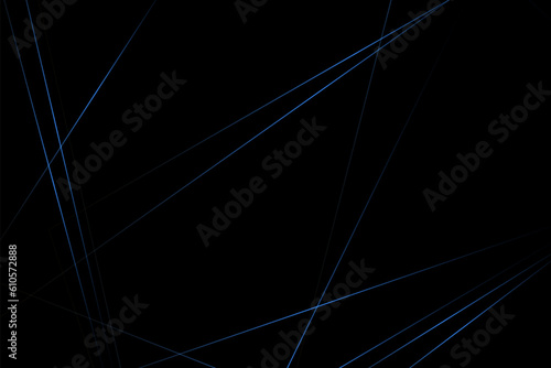 Abstract black with blue lines, triangles background modern design. Vector illustration EPS 10. © Yuriy