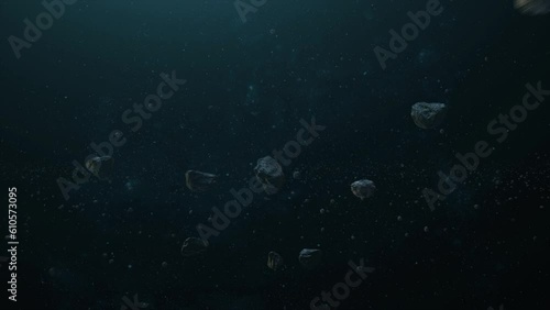 Meteors are straying through deep space