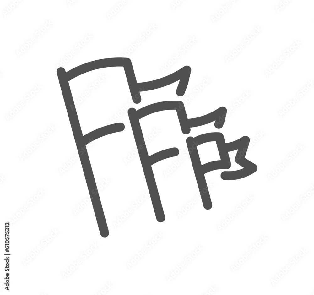 Flag related icon outline and linear vector. Flag related icon outline and linear vector.