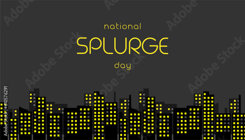 national splurge day, against the background of buildings at night