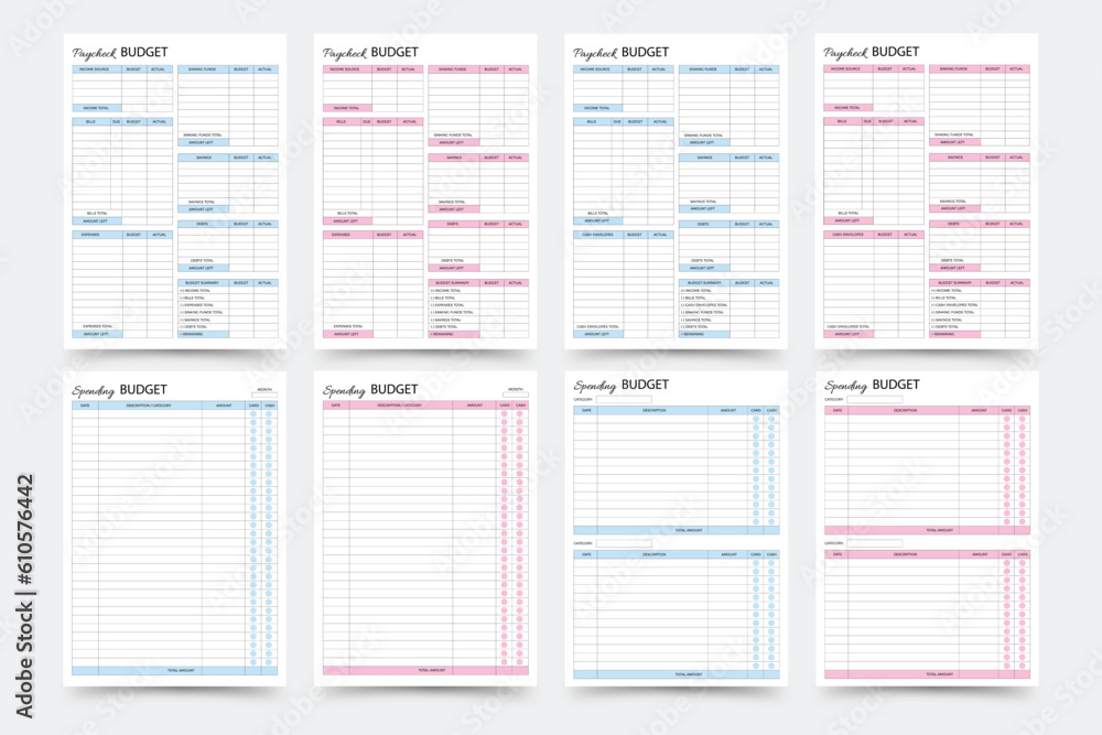 Paycheck Budget Planner, Printable, PDF, Budget by Paycheck, US Letter ...